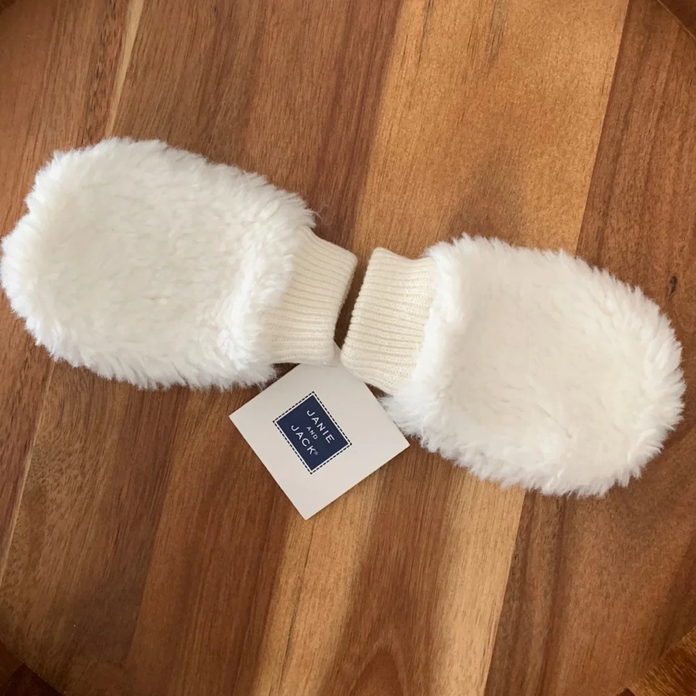 Janie and Jack White Mitten Mitts